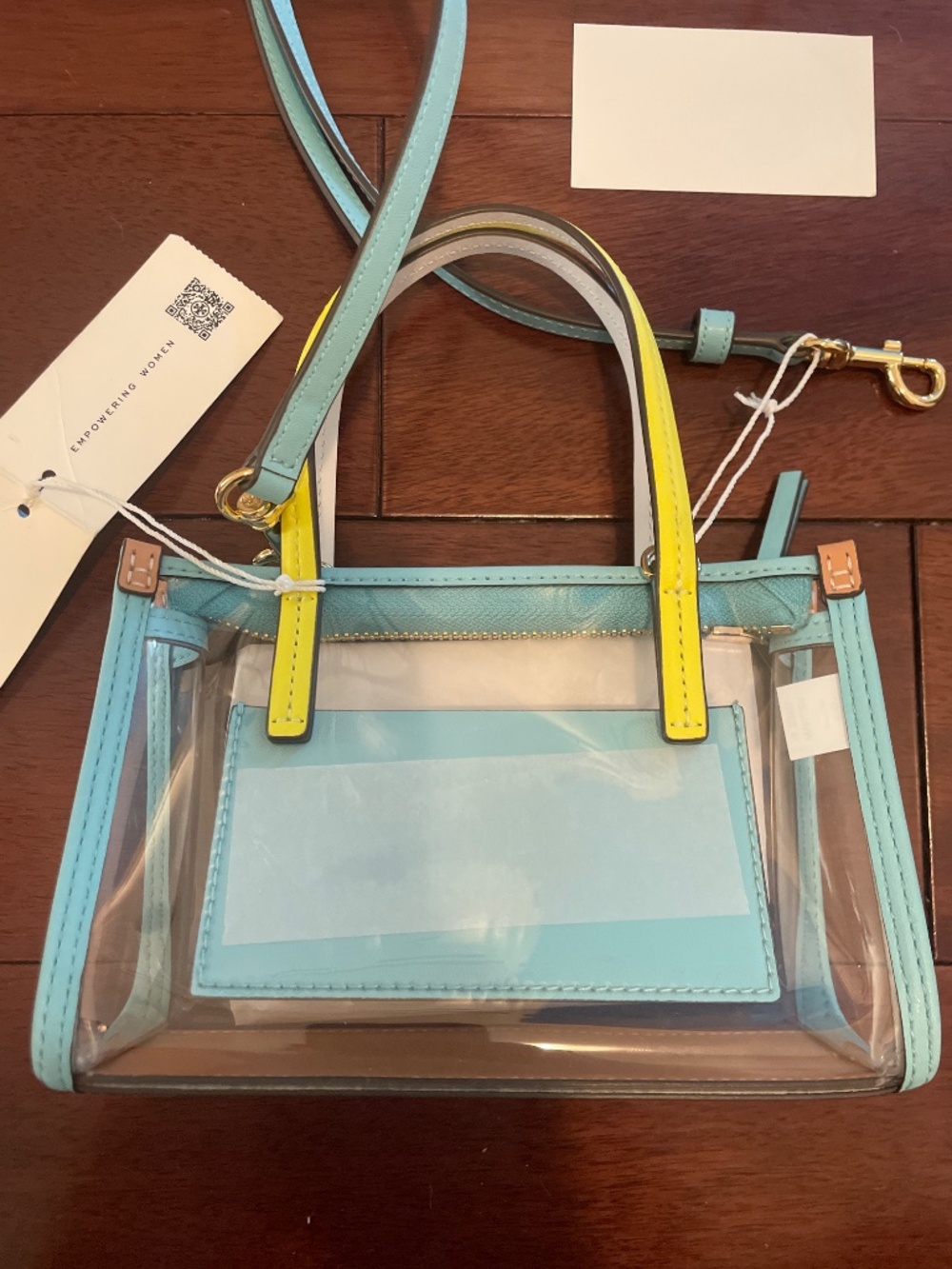 Brand New NWT Tory Burch Blake Clear Mini Tote purse bag TB - Picture 6 of 16